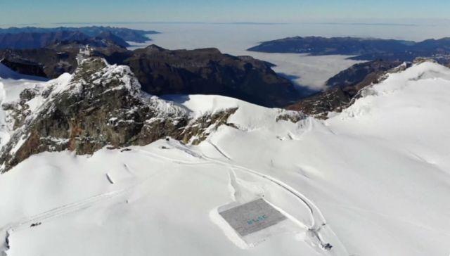 En Suiza una postal gigante contra el calentamiento global
