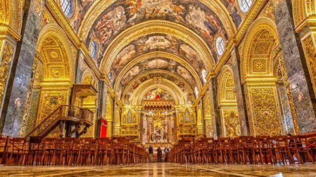 Malta, the Co-Cathedral in Valletta and the splendid works of Caravaggio