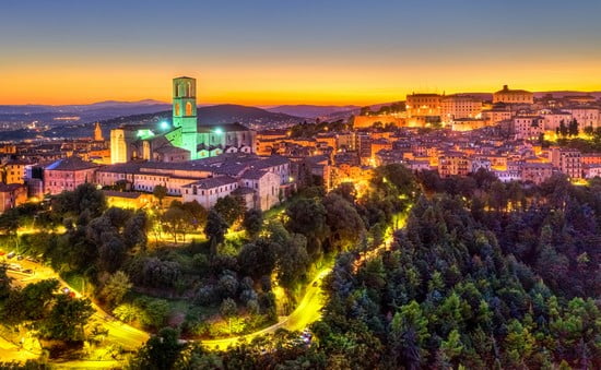 Mejores zonas y hoteles en Perugia donde dormir para visitar la ciudad