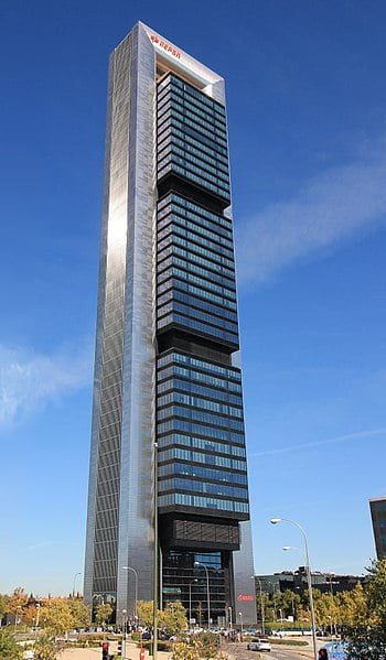 The Cepsa Tower in Madrid, the second tallest skyscraper in Spain