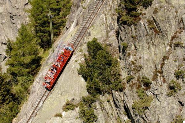 O funicular Gelmer: uma experiência emocionante no funicular mais íngreme do mundo