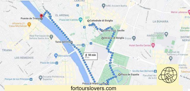 O que ver em Sevilha em 1 dia: itinerário pedestre com mapa