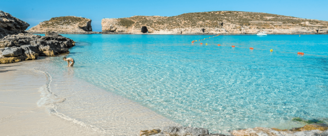 Sandy beaches in Malta