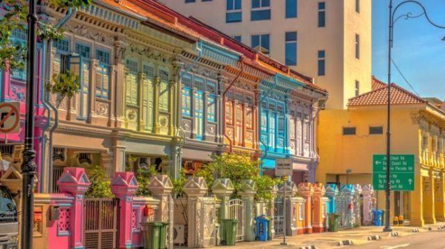 Parecen dulces pero no puedes comerlos: las casas coloridas de Singapur