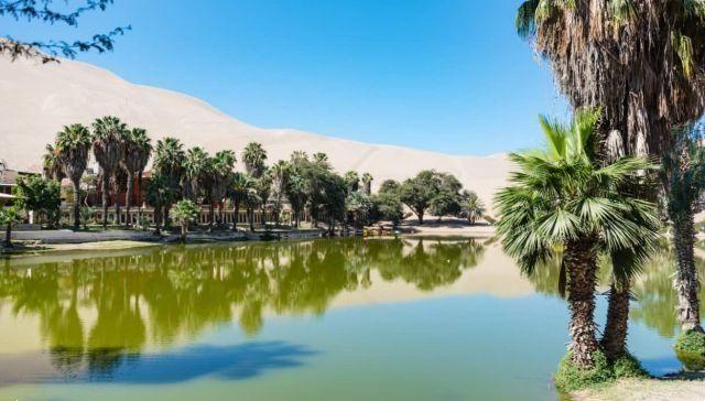 Huacachina, the small breathtaking oasis in the desert of Peru