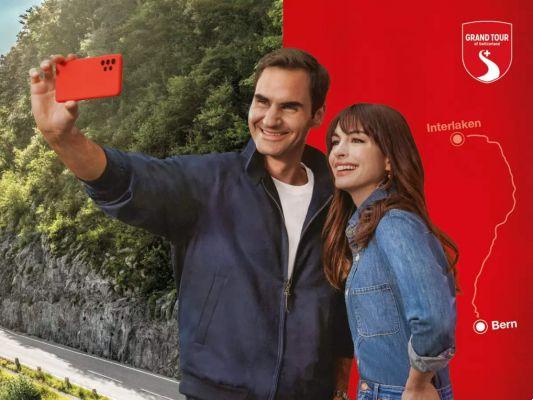 Roger Federer y Anne Hathaway enamorados de Suiza