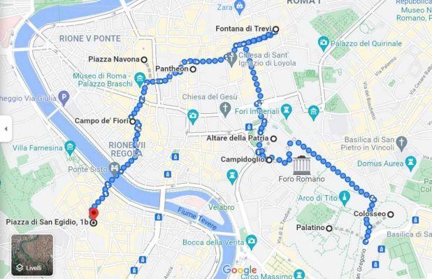 Que voir à Rome en deux jours, itinéraire à pied (avec carte)
